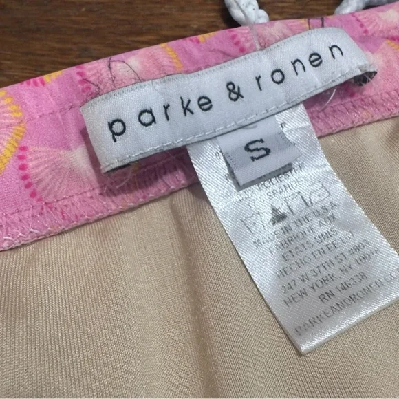 Parke & Ronen Pink Patterned Swim breif small - Picture 4 of 4